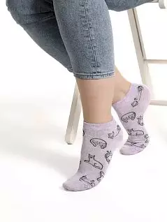 Набор укороченных носков с принтом "кошки" (5 пар) Hobby Line RTНжу511